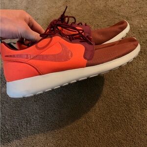 Nike Vibrant Orange and Burgundy Shoes